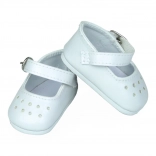 PETITCOLLIN weiße Puppenschuhe für 27-cm-Puppen