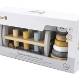 VIGA PolarB Holzpyramide und Hammer mit Pinguin Montessori