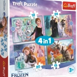 Frozen Puzzle 4v1 (12, 15, 20, 24 Teile) - Wunderschöne Welt