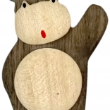 Holzmagnet für den Kühlschrank – Nilpferd