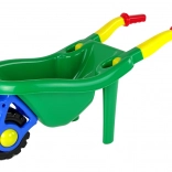 Große buntes Gartenschubkarre grün