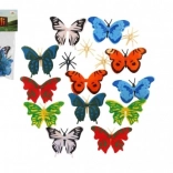 Kunststoff-Schmetterlinge 12 Stk. im Beutel (7–8 cm)
