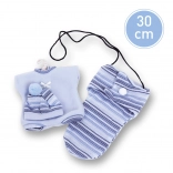 Llorens Outfit für Babypuppe 30 cm, 3‑teiliges Set mit Tragetasche