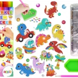 Diamant-Mosaik Aufkleber Dinosaurier