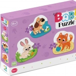 DODO Baby Puzzle Haustiere 3-in-1 (2, 3, 4 Teile)