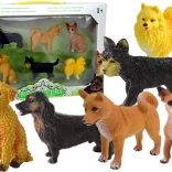 Satz von 6 Figuren berühmter Hunderassen der Welt