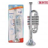 Glänzende Metalltrompete mit vier Klappen