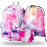 Schulset Baagl Core Painting: Rucksack, Federmäppchen und Beutel