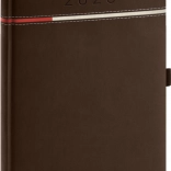 Wöchentliches Tagebuch Tomy braun-rot 2026