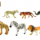 Safari-Tierchen ZOO 6 Stk. Kunststofffiguren 10 cm im Beutel