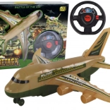 Ferngesteuertes militärisches RC-Flugzeug mit Tarnung und Lichtern