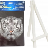 Diamond Painting Weißer Tiger 15 × 20 cm mit Ständer – NORIMPEX
