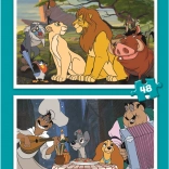 Educa Puzzle Disney Tiere 2x48 Teile