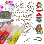 Set aus bemalbaren Suncatchern – Prinzessinnen, 6 Stk.