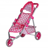 Woopie Royal dreirädriger Puppenwagen Herzen pink