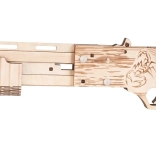 Woodcraft Holz 3D Puzzle Waffe mit Gummibändern Mossberg