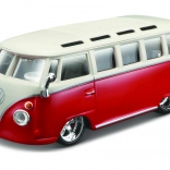 Volkswagen Van Samba rot-weiß 1:32 von Bburago