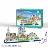 CUBICFUN 3D Puzzle CityLine Panorama Bayern – 178 Teile