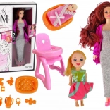 Schwangere Puppe mit Zubehör