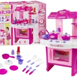 Kleine Spielküche mit Zubehör und Backofen