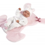 Realisitische Puppe Neugeborenes Mädchen mit Vollvinylkörper 35 cm