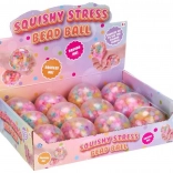 Antistress-Silikonball mit bunten Kügelchen 7 cm