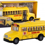 Schulbus 1:16 Reibungsantrieb Öffnende Türen Lichter Geräusche Gelb