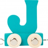 small foot Holzeisenbahn – bunte Buchstaben Wagen J