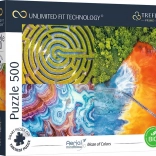 Puzzle TREFL UFT Aerial Mindblow: Labyrinth der Farben 500 Teile