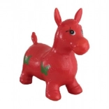 Hüpfpferd aufblasbar aus Gummi, rot