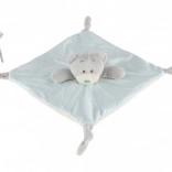 Schmusetuch Bär blau‑creme 25 × 25 cm