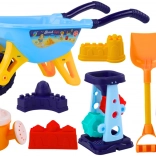 Sandspielzeug-Set mit Mühle, Schaufeln und Gießkanne Blau