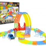 Leuchtende Autorennbahn – 157 Teile