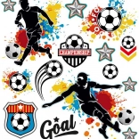 Fußball-Bügelbilder - kleiner Bogen