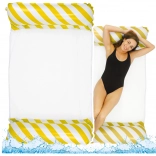 Aufblasbares Wasser-Hängemattennetz Weiß-Gelb 120x70cm