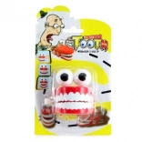 Aufziehbare Scherz-Zähne auf Karte