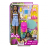 Barbie Brooklyn Camping-Set mit Zubehör und Welpen