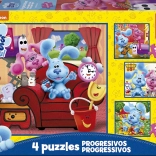 Puzzle BLUE'S CLUES 4in1 für Kinder (12, 16, 20 und 25 Teile)