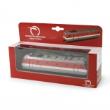 Metalllokomotive Rot und Grau 17 cm