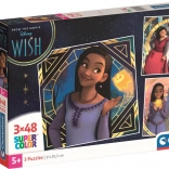 Puzzle 3x48 Teile Square Disney Wish
