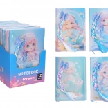 Linierter Notizblock 14 × 21 cm – Meerjungfrau mit Pferdeschwanz, 80 Seiten