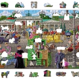 Holz-Puzzle mit Figuren - Pariser Platz in Berlin
