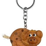 Holzschlüsselanhänger Schweinchen