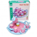 Holz-Teeset mit Herzchen