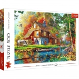 Puzzle 500 Teile – Häuschen am Fluss TREFL