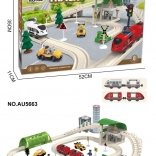 Städtische Eisenbahnanlage mit Licht- und Soundeffekten, 80 Teile