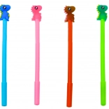 Dinosaurier-Kugelschreiber mit Stopp, schwarze Mine, Mix Rosa Blau 0,5 mm
