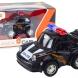 Klassisches schwarzes Polizeiauto 1:38 mit Licht und Ton