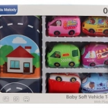 Kinder-Verkehrsset mit Stoffteppich und 6 Fahrzeugen