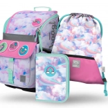 BAAGL SET 3 Zippy Himmel - Kreativ: Schultasche, Federmäppchen, Beutel